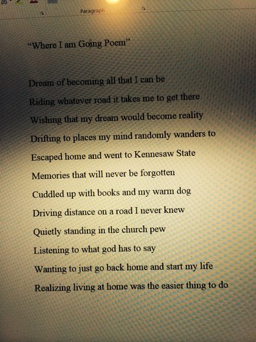 Where im going poem