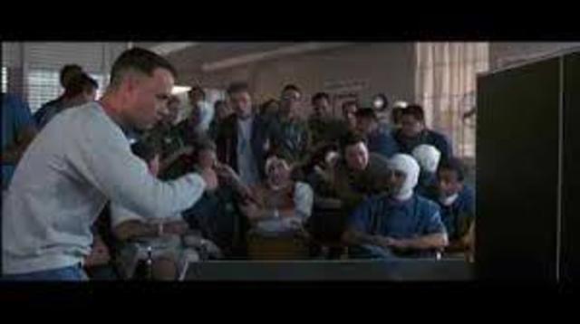 Forrest discovers ping pong.