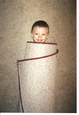 Rolled up in a carpet