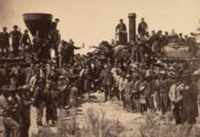 Golden Spike Is placed declaring the trancontinental railroad finished