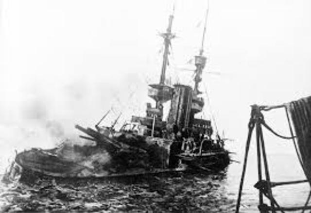 Japanese sank to British battleships