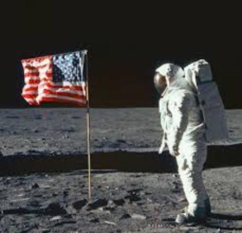 U.S.A lands on the Moon