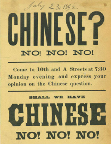 Gillded Age: Chinease Exclusion Act