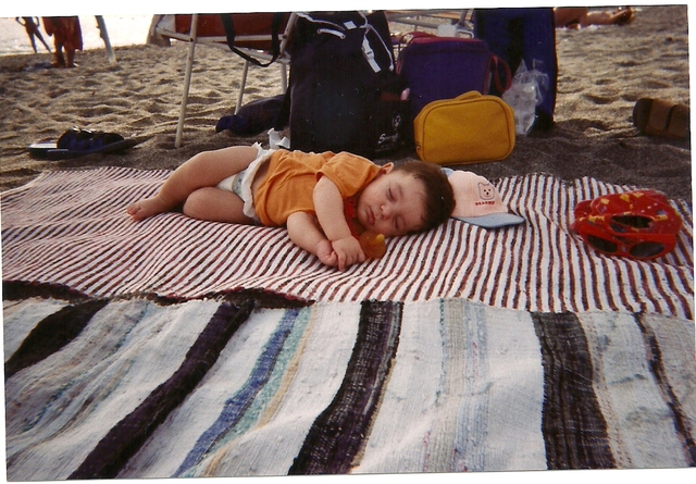 Mi primer día en la playa.