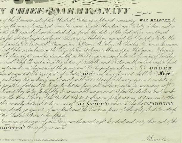 The Emancipation Proclamation