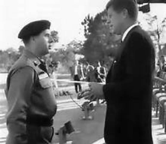 Kennedy sends Military trainers to Vietnam