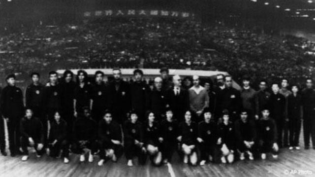 When did the U.S. table tennis team go to china?