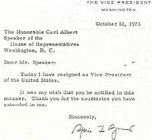 Vice President Spiro Agnew Resigns
