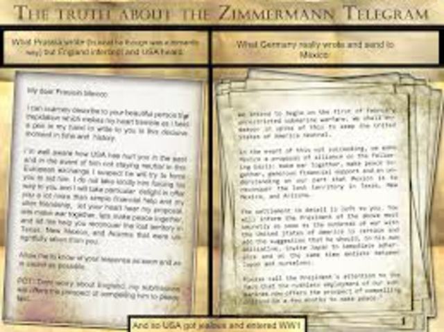 World War 1: Zimmerman Telegraph