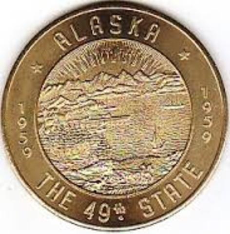 Alaska became the  49th state.