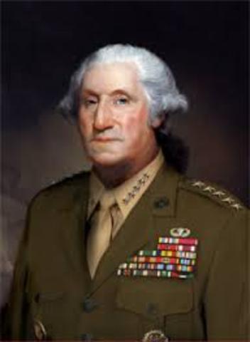 George Washington resigns his commision as commander-in-chief.