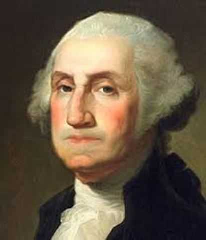 George Washington is elected president of United States.