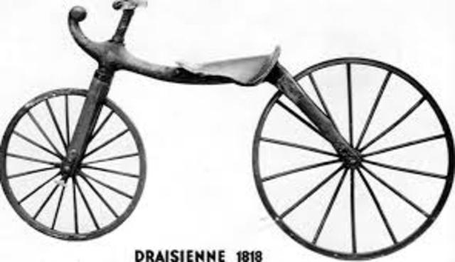 The first bicycle invented,