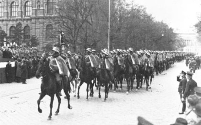 German troops march into Austria