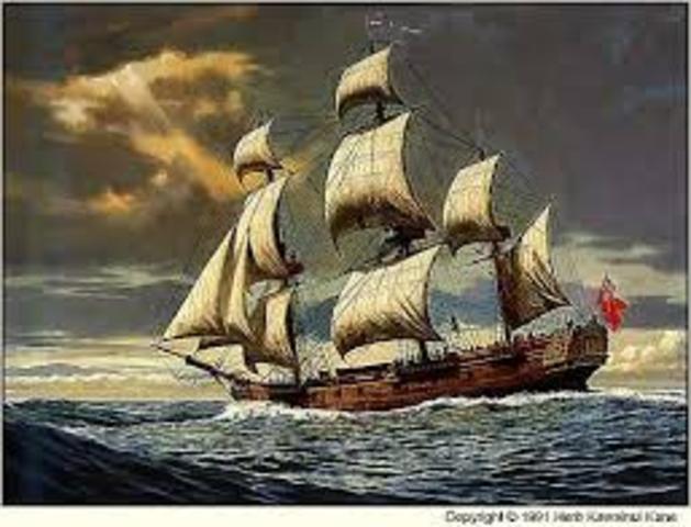 1770- James Cook sails the Endeavour.