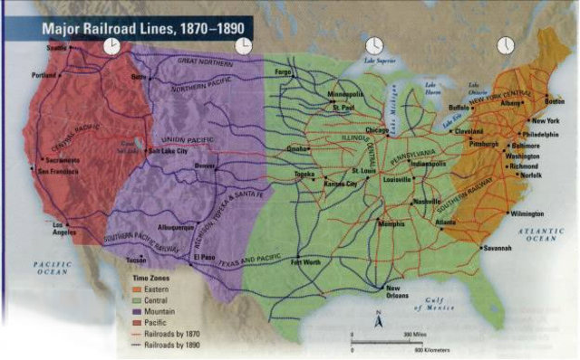The Gilded Age: Railroads Create Time Zones