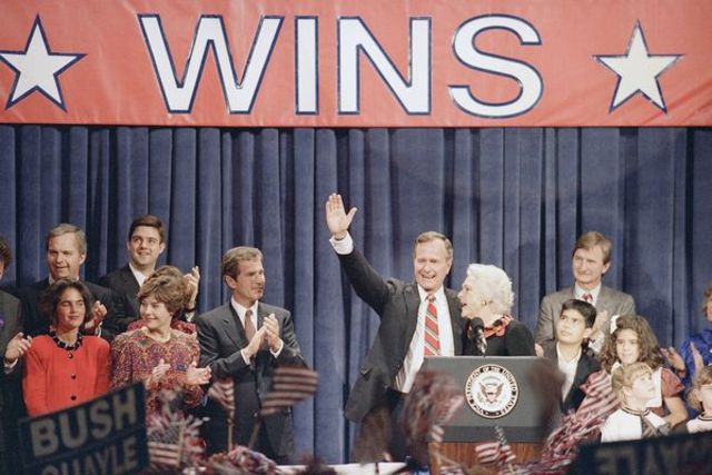 George H.W. Bush becomes president - Political