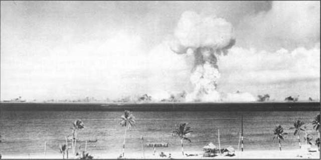 1st Test bomb dropped on Bikini Atoll