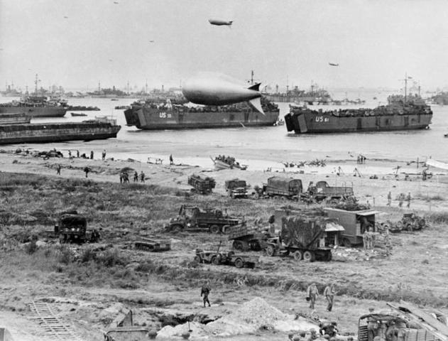 1944 June 6 - D-Day invasion of France at Normandy by Allies