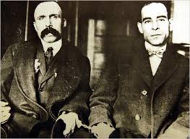 Roaring 20; Sacco and Vanzetti case