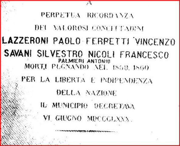 Vittorie di Solferino e San Martino e morte eroica di giovani pontremolesi