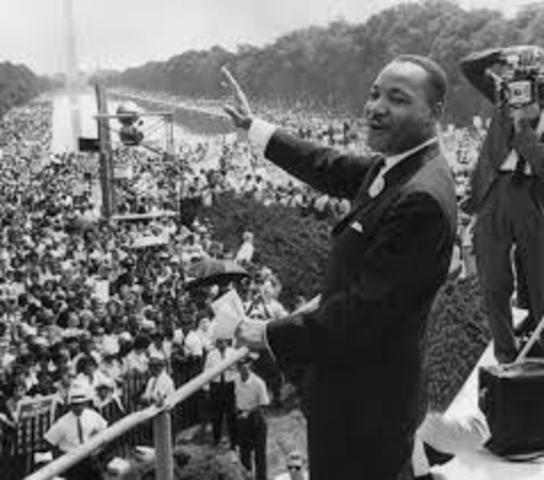 "I Have a Dream" speech is given by Dr. King