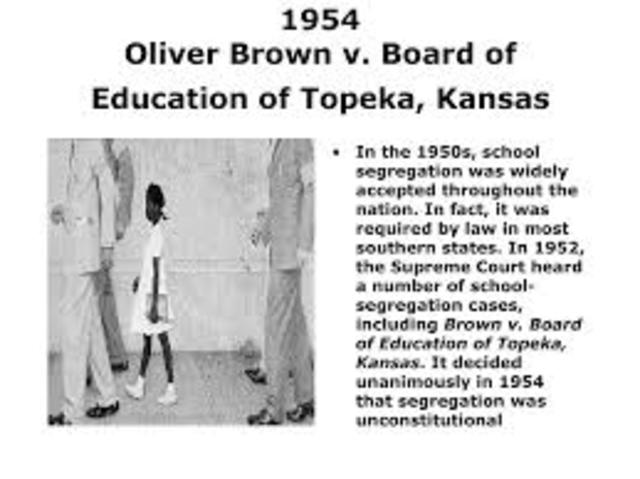Brown v. board of education, 1954