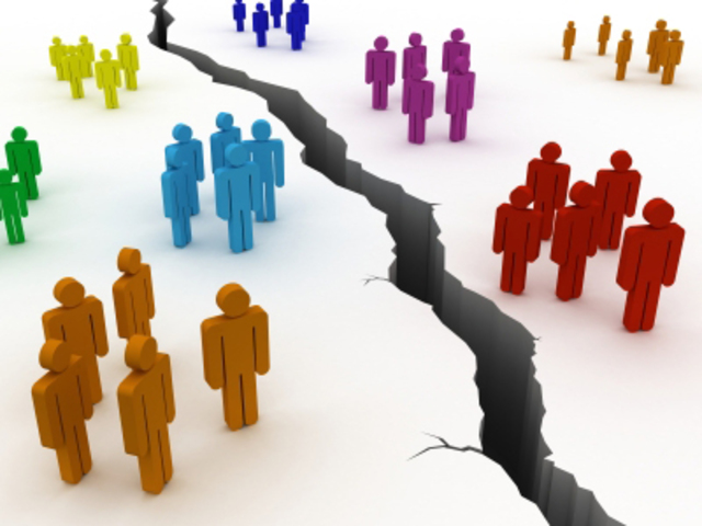 Methodists split into two different groups:North Episcopal and South Episcopal