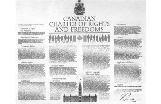 canadian charter canadian charter of rights and freedoms is enshrined in the constitution