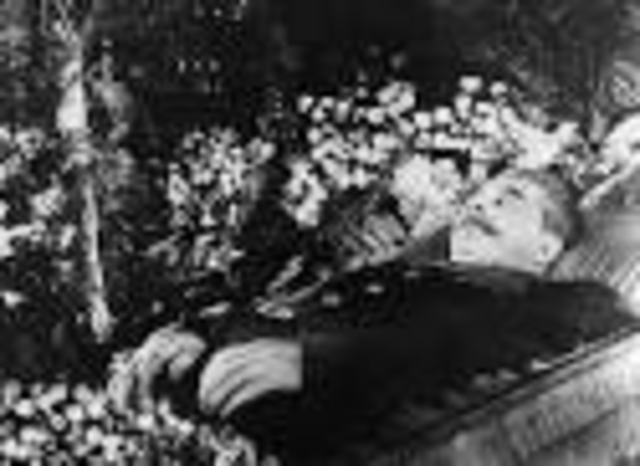 Stalin dies-Not being a native to the country of Austrailia. Was the son of a drunk that would beat him mercilessly, he learned Russian.