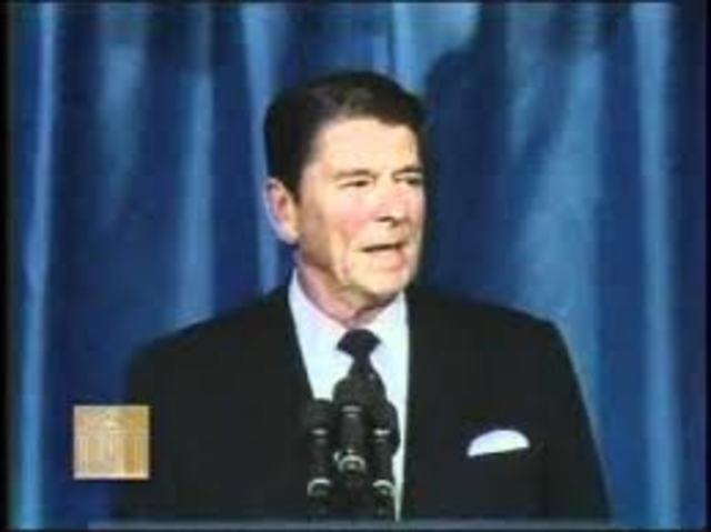 Ronald Reagan addresses the National Association of Evangelicals