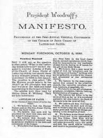 The Manifesto of 1890