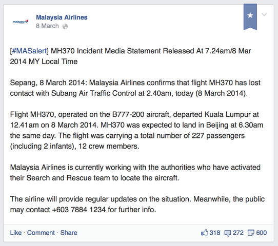 Breaking News MH370