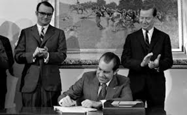 Legislation is signed by President Nixon