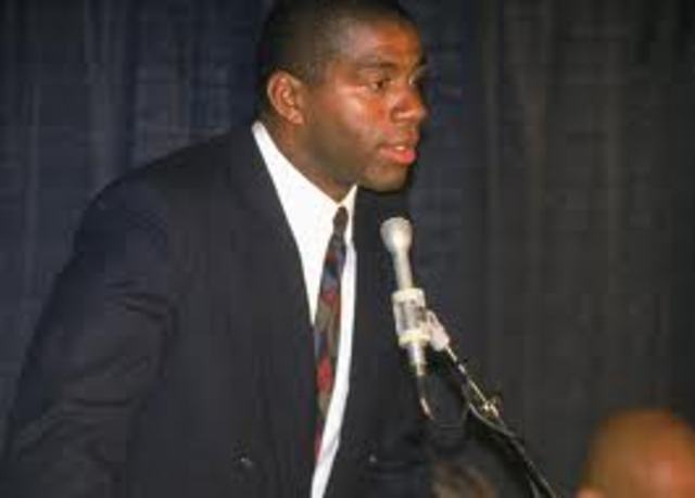 MAGIC JOHNSON'S HIV ANNOUNCEMENT
