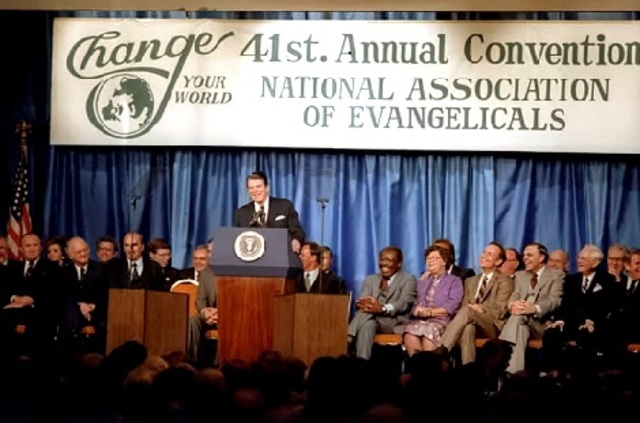 Ronald Reagan addresses the National Association of Evangelicals