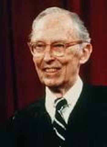 US Supreme Court Justice Lewis F Powell Retires