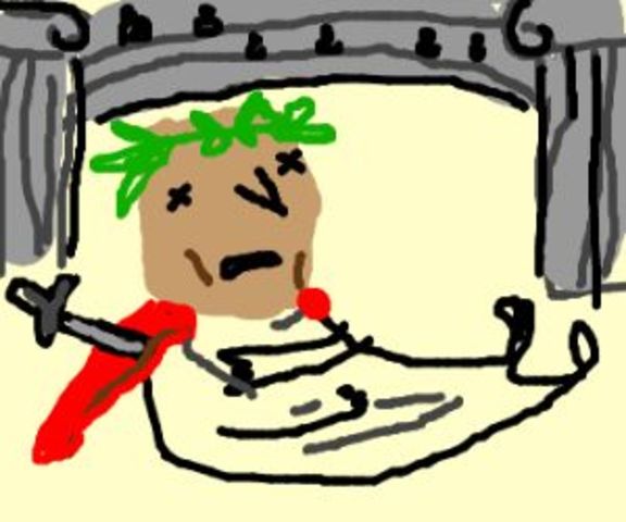 Caesar is murdered on March 15, 44 B.C.