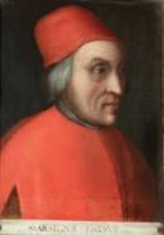 Marsilio Ficino (19 de octubre de 1433,- 1 de octubre de 1499) Italia