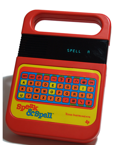 The Speak and Spell Toy by Texas Instruments