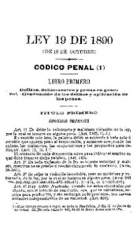 En el Código Penal de 1890