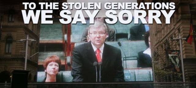 Prime Minister Kevin Rudd says 'Sorry'