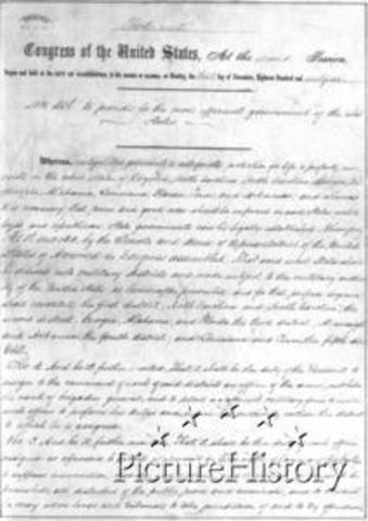 First Reconstruction Act passed despite veto