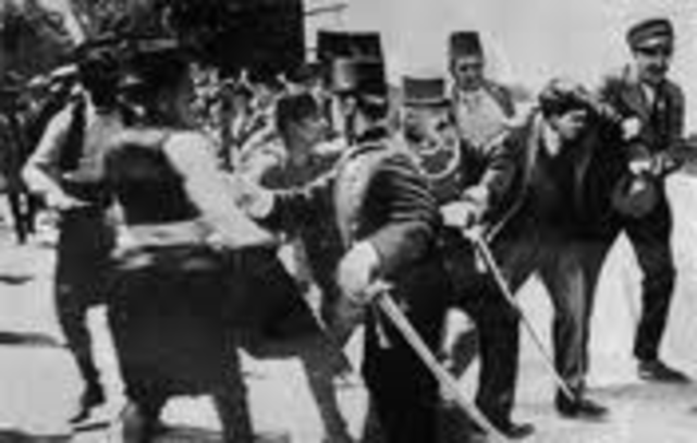 The assassination of Franz Ferdinand