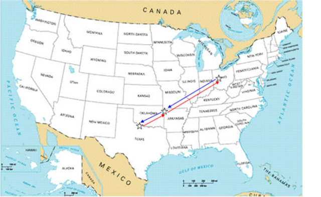 Yo deschado a Ohio a Texas, Septiembre seis, dos mil nueve