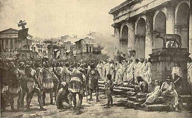 The introduction of Bread and Circuses in Rome (123 BC)