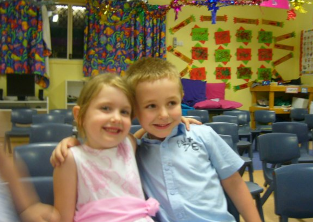 This is at kindy for the ending serimony