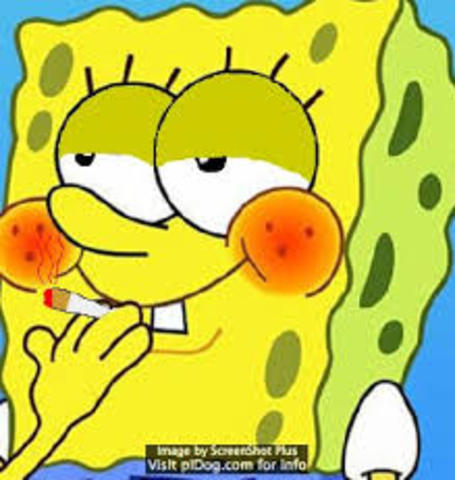 Spongebob Uncle begins to smoke again