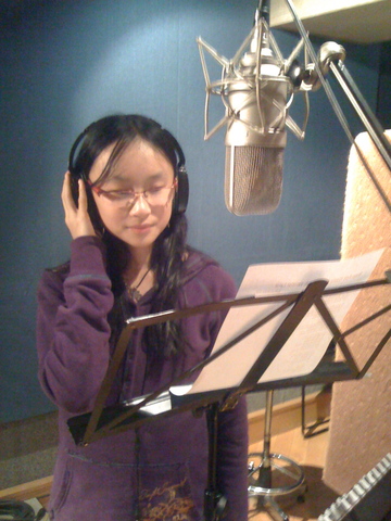 Recording in the studio