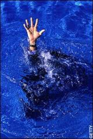 Chris almost drowns to death in his canoe after a bad wind storm.